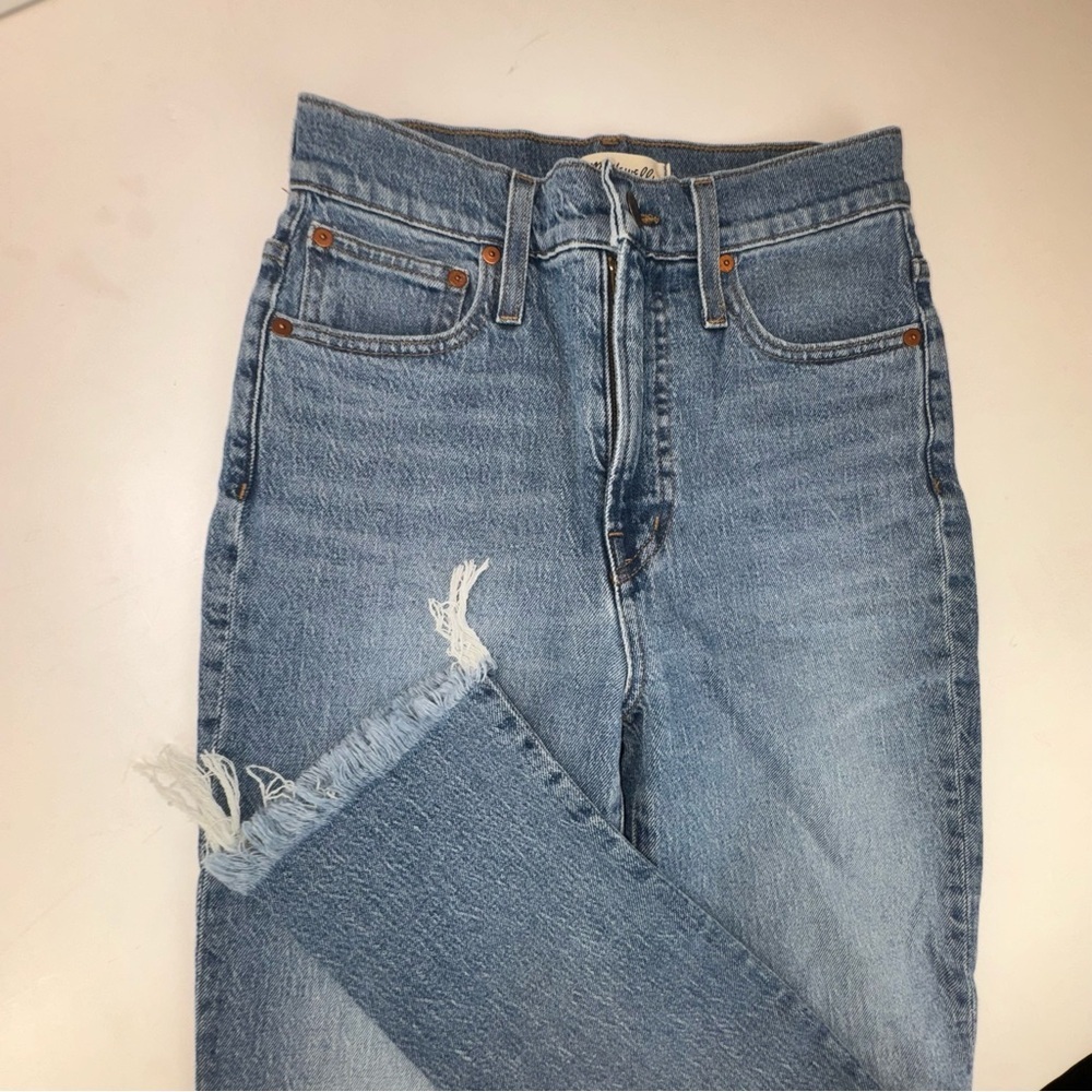 Madewell Women’s Perfect Vintage Jean High Rise Raw Hem Size 25 NWOT - Picture 6 of 16